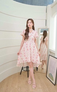 Muffin Dress สี Poppy pink