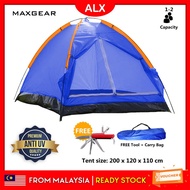 Khemah ALX Dua Orang Biru-ALX Foldable Camping Outdoor Travel Tent Blue