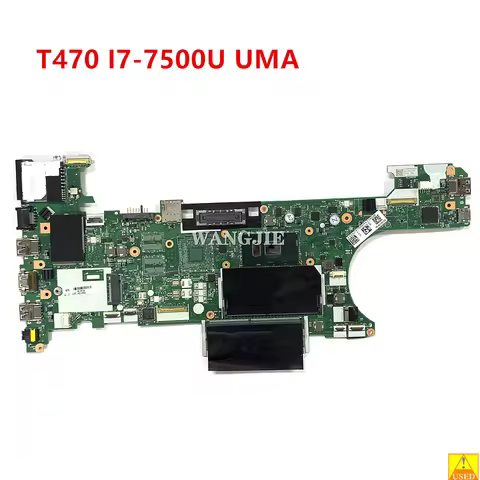 For Lenovo ThinkPad T470 Laptop Motherboard CPU I7-7500U UMA FRU 01AX995 01LV683 01HX680 CT470 NM-A9