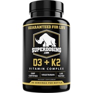 Value Max Strength 10,000 iu Vitamin D3 and 1500 Microgram K2 Supplement 1 Bottle D3K2 Vitamin and S