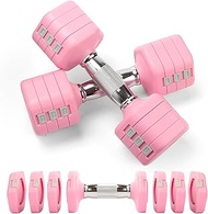 20LBS Adjustable Dumbbells Set, 4 in 1 Free Weights Dumbbells Set, 4lb 6lb 8lb 10lb with Metal Non S
