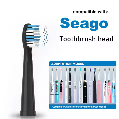 Toothbrushes Heads for Seago Electric Toothbrushes E1/E2/E3/E4/E5/E6/E7/E8/E9/SG2303/SG575 UV Steril