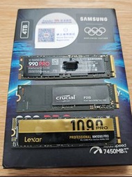 Lexar NM1090 Pro 4T 
Crucial P310 2T 
拆機件 100%健康度