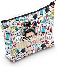 WZMPA Human Resources Cosmetic Makeup Bag HR Director Gift HR Squad Makeup Zipper Pouch Bag Human De