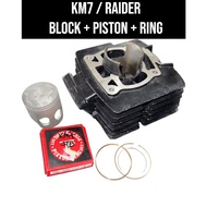 KM7 RAIDER HX 135 HX135 BLOCK + PISTON + RING SET STANDARD