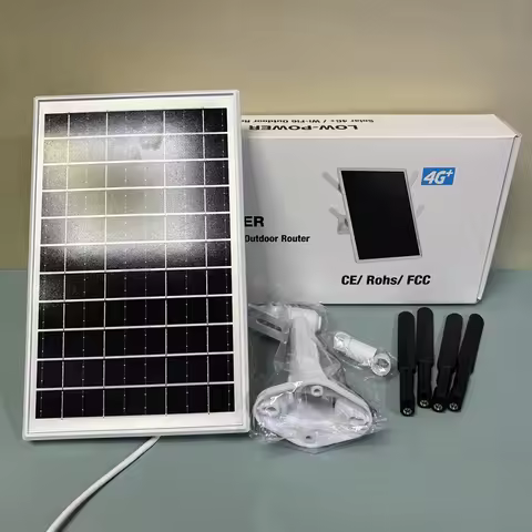 4G Solar Wifi-6 Routers, 15W 25600mAh Solar Panel Powered 4G-LTE WiFi-Router with SIM Card Slot IP66