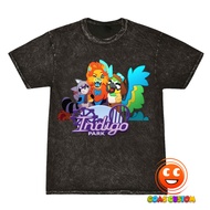 WASHED CHILDREN'S CLOTHES INDIGO PARK GAME CHILDREN'S T-SHIRTS