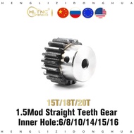 Pinan Gear Spur 1.5M 15T 18T 20T Mod 1.5 Lubang kanan 6/8/10/14/15/16 45 #   gear utama keluli cnc r