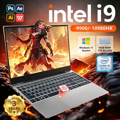 15.6" Windows 11 Pro Laptop Computer Intel Core i9 10980HK 16GB 1TB Laptops Office Computer Fingerpr
