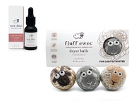 Fluff Ewes Premium Handmade New Zealand Reusable Wool Dryer Balls for Laundry & Baby + Ewe Dew Home 