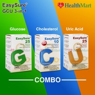 EasySure Blood Glucose, Cholesterol, Uric Acid Test Strips (COMBO) FOC-lancet 100’s
