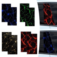 ⛤ECHO-520⛤ 2x Car B-Pillar  3D Crack Decal Diy Car Door Post Personality Sticker 〈echo-my〉