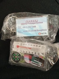 地鐵 港鐵 KTT MTR 九廣通溫度計指南針匙扣 中古收藏品 絕版 多年前出品