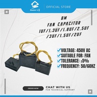 (BM)FAN CAPACITOR WIRE TYPE CBB61-P2 450V 1UF/1.3UF/1.5UF/1.8UF/2UF/2.5UF/3UF-2.5UF