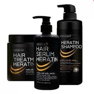 CAREBEAU KERATIN SHAMPOO / HAIR TREATMENT KERATIN / HAIR SERUM KERATIN