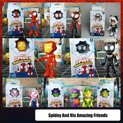 Original Marvel Legends Spiderman Spider Man Spidey And His Amazing Friends Black Cat Action Figures