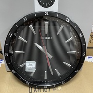 [TimeYourTime] Seiko Clock QXA802K Decorator Black Analog Quartz Quiet Sweep Silent Movement Wall Clock QXA802