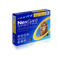 NexGard Spectra 3 Chews (3.5-7.5kg) for Dogs - Yellow - Chewable Tablets for Dogs