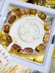 天然雙色碧璽招財貔貅17.84g手鍊旺夫石高頻率多功能磁場提升財運