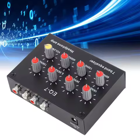 7 Band Car Sound Equalizer 7 Band Sound Equalizer 12dB High Bass Adjustment Dual Channel Digital Equ