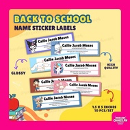 KM SHOP - STICKER NAME LABELS PERSONALIZED AND CUSTOMIZED BIG SIZE (PM FIRST)