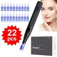 Dr Pen X9 Dermapen With 22Pcs 12/36/42Pins Nano Cartridges Skin Beauty Care Pen