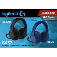 Logitech 981-000708 G433 7.1 Wired Gaming Headset with DTS Headphone: X 7.1 Surround for PC, PS4, PS