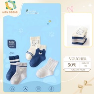 Set of 5 Pairs of Cotton Bear Socks for Children, Easy to Coordinate Baby Judy Socks SS7