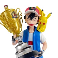 Mô hình nhân vật  Pokémon Satoshi và Pikachu ôm cúp chiến thắng Figure Satoshi Pikachu Pokémon đồ ch