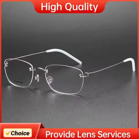 Lindberg-Style 297 Denmark Designer Rimless Glasses Frame Air Titanium Rim Eyeglasses Women's Eyewea