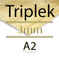 TRIPLEK LEMBARAN 3MM A2 100% ORIGINAL POTONGAN