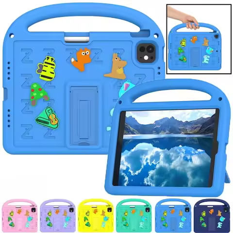 Kids EVA Shockproof Stand Tablet Case for IPad Air 7 6 5 A16 11 10.2 10.9 Mini 7 6 I Pad Pro 9.7 10 