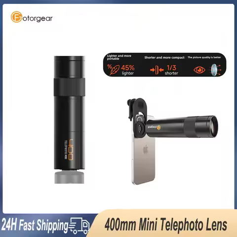 Fotorgear 400mm mini Telephoto Lens 17mm T-mount for iPhone 17 Xiaomi Mobile Phone Camera Lens Teles