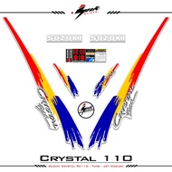 SUZUKI Striping CrystalSUZUKI 1995 Crystal Tune Striping Sticker Crystal Tune Jet Cooled Ink 7 Motif