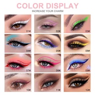 Ins Color Liquid Eyeliner cos Cosmetics White Purple Green Pink Blue Red Brown Eyeliner