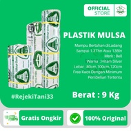 Mulsa BELL 1 Roll 9Kg Plastik Mulsa Hitam Perak Mulsa Silver Plastik