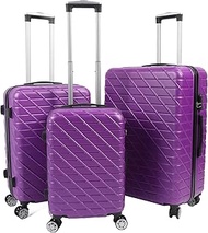 3Pcs Luggage Set, Wheel Hardshell Suitcase, Spinner Luggage Set Lightweight with Tsa Locks Telescopi