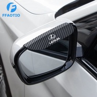 FFAOTIO 2PCS Car Rear View Mirror Rain Guard Carbon Fiber Rain Cover Car Accessories For Lexus IS250 ES250 UX ES GS300 IS200T ES300H NX RX350 NX300 RX300 IS300 IS