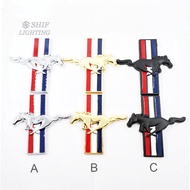 2 x Metal Mustang Horse Logo Car Auto Decorative Side Emblem Badge Sticker Decal Ford Mustang