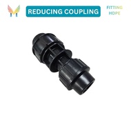 Reducing Coupling HDPE Over Sock/ 1/2x1/2 - 1-1/2x1-1/4 HDPE Pipe Fitting