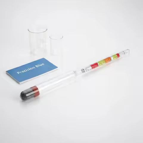 @*1Pcs Triple Scale Hydrometer High Accuracy Alcohol Brix Specific Gravity Meter for Home Brewers Wi