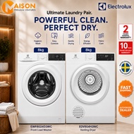 [Combo] Electrolux Front Load Washer 8KG EWF8024D3WC + Electrolux Venting Dryer 8KG EDV804H3WC