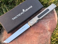 Higonokami Pocket Folding Knife! Solid Tc4 Titanium Handle! Japanese Style Top Flipper! Razor Sharp 