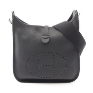 【二手】愛馬仕 HERMES Evelyne 3 Trois PM 黑色皮革女背包
