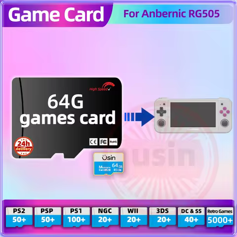 Game Card For Anbernic RG505 RG556 RG406V TF Retro Games PS2 PSP PS1 Android Portable Handheld Gamin