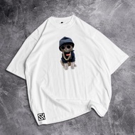 MATA UNISEX DIGITAL PRINTING DISTRO T-SHIRT COTTON 30S "CAT HIT HOP GLASSES"