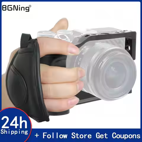 M6 Mark2 Camera Cage Rig Cold Shoe Mount Comfortable Grip w/ Top Handle Grip for Canon EOS M6 Mark I