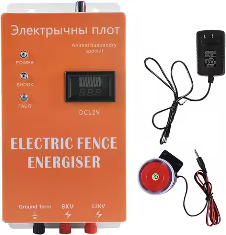 8 Joules Solar Panels Electric Fence Energizer Alarm Farm Animals Pig Cattle Sheep Goat Farm Electri
