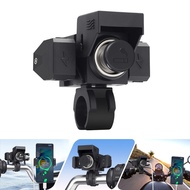 Motorcycle Battery Charger Intelligent 3-in-1 Multifunctional With Cigarette Lighter Power Socket US