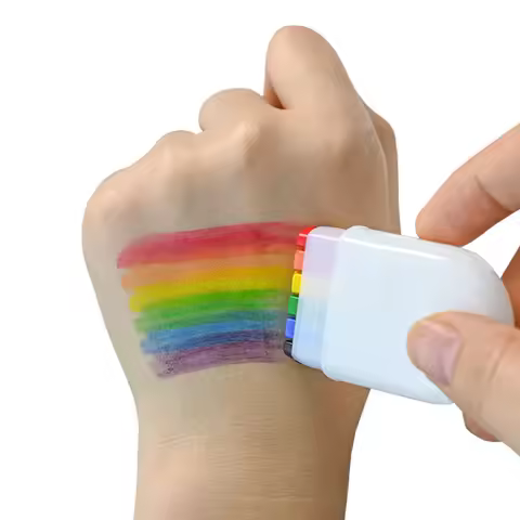 6 Color Washable Rainbow Face Body Painting Crayon Pen Pride Day Celebrations Party Stage Makeup Art